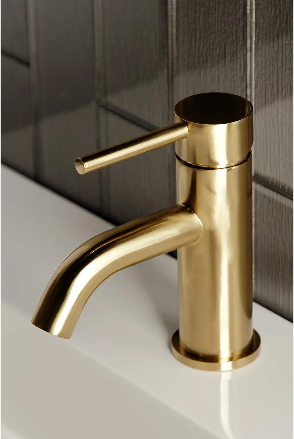 Fauceture LS8223DL Concord Single Handle Monoblock Bathroom Faucet, Brushed Brass