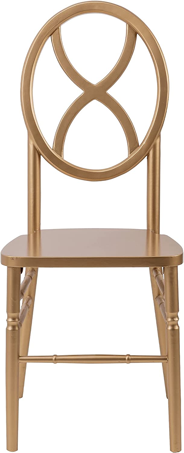 Commercial Seating Products Sandglass Gold Wood Chairs, 2-Pack