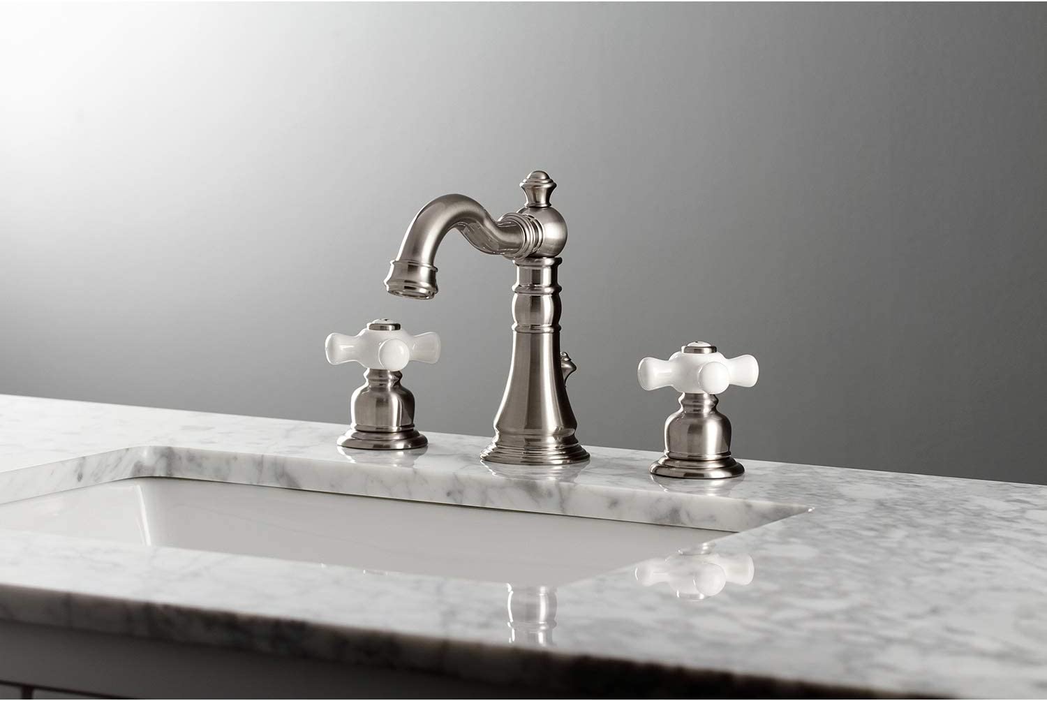 Kingston Brass FSC1978PX American Classic Widespread Bathroom Faucet, Brushed Nickel