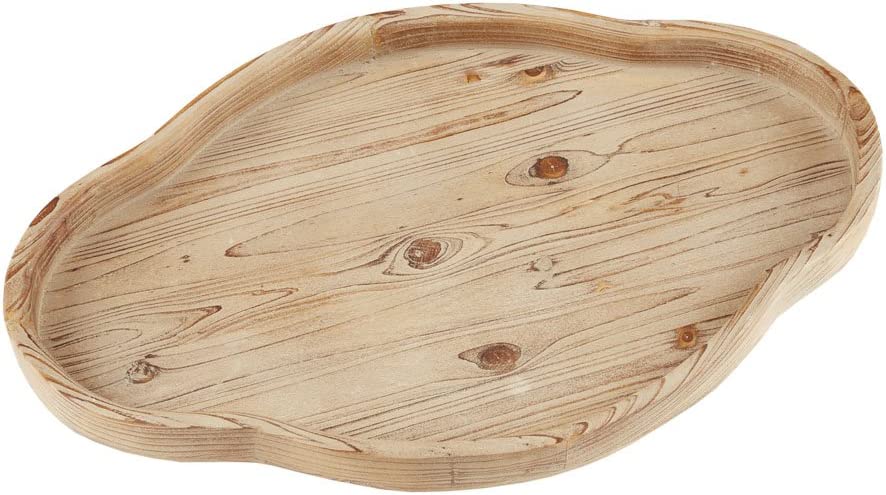 Madison Park Quaterfoil Wood Tray Set of 2 Natural See Below