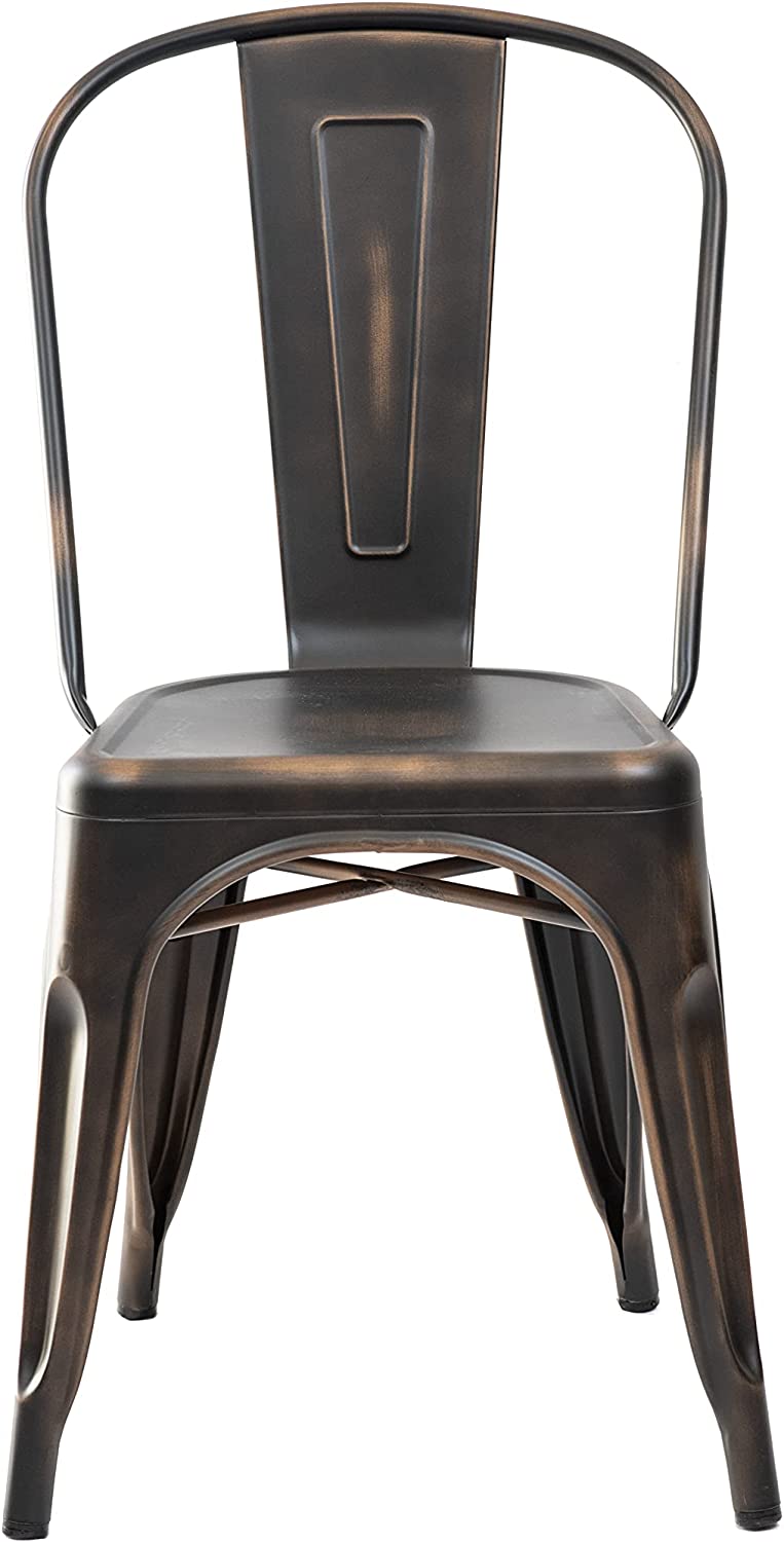 Commercial Seating Products Oscar Metal Dining Chairs, Amber