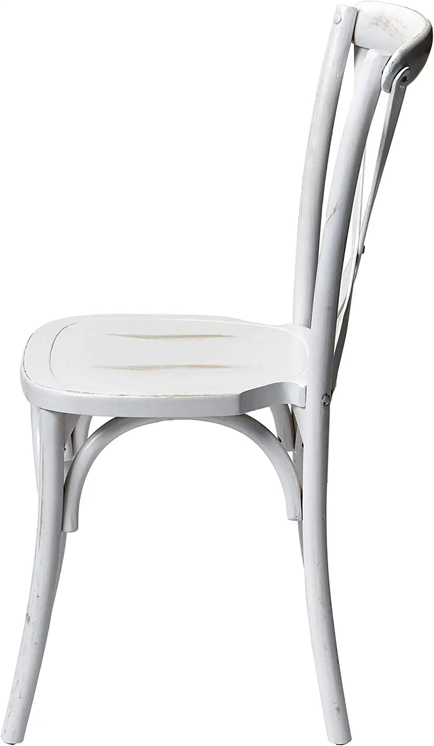 Commercial Seating Products White Wash Crossback Dining Chairs, 2-Pack