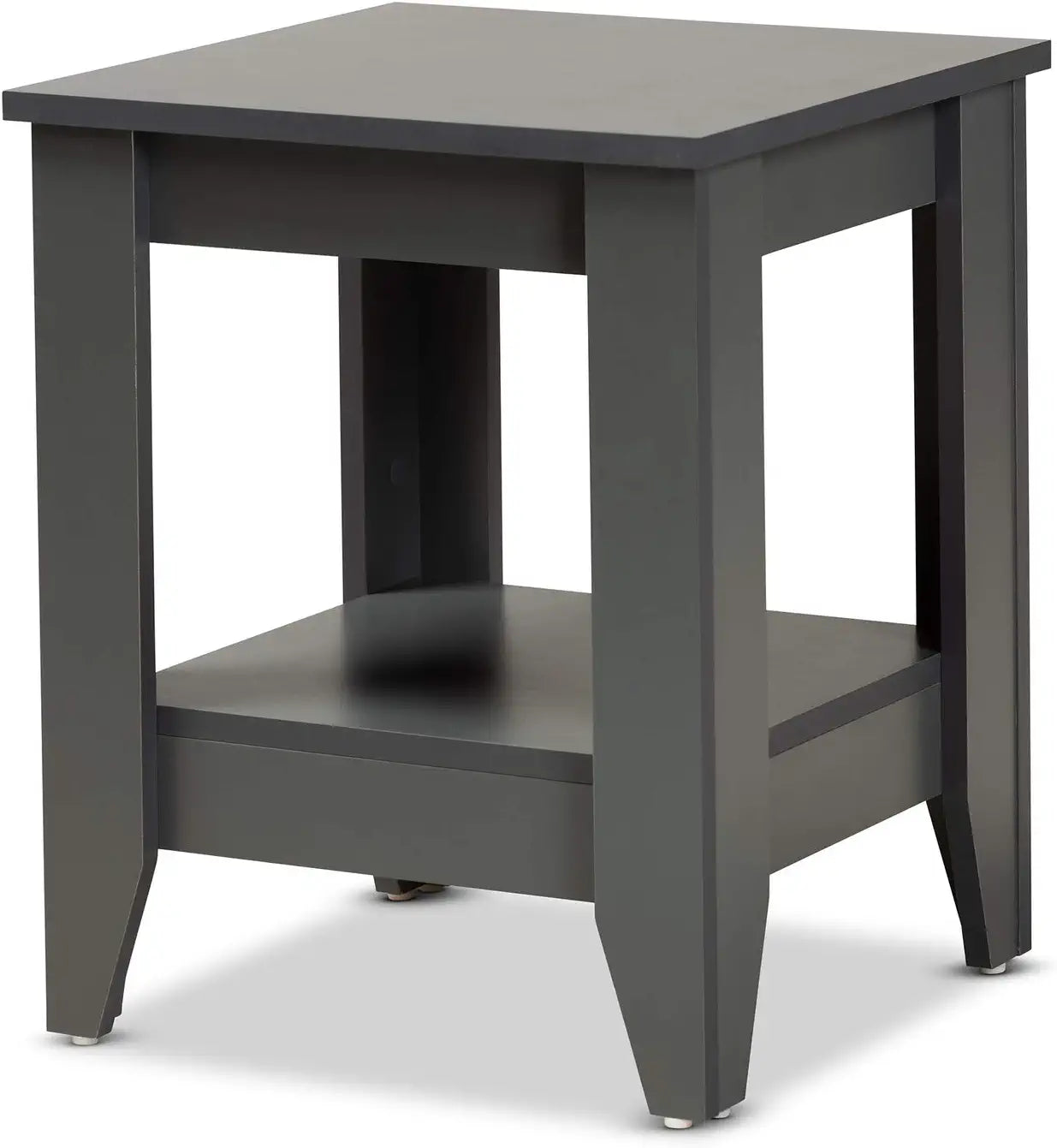 Baxton Studio Audra Modern and Contemporary Grey Finished Wood Living Room End Table