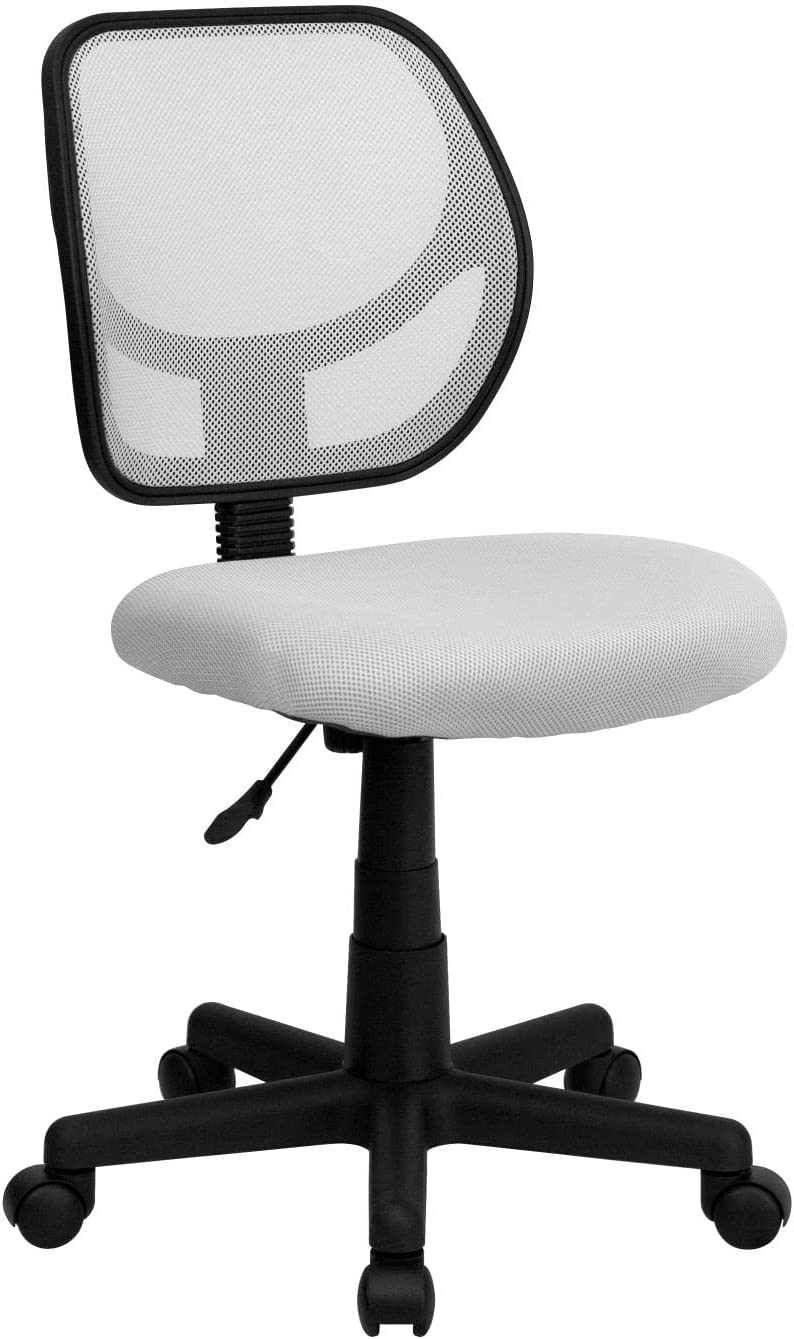 Flash Furniture Low Back White Mesh Swivel Task Office Chair