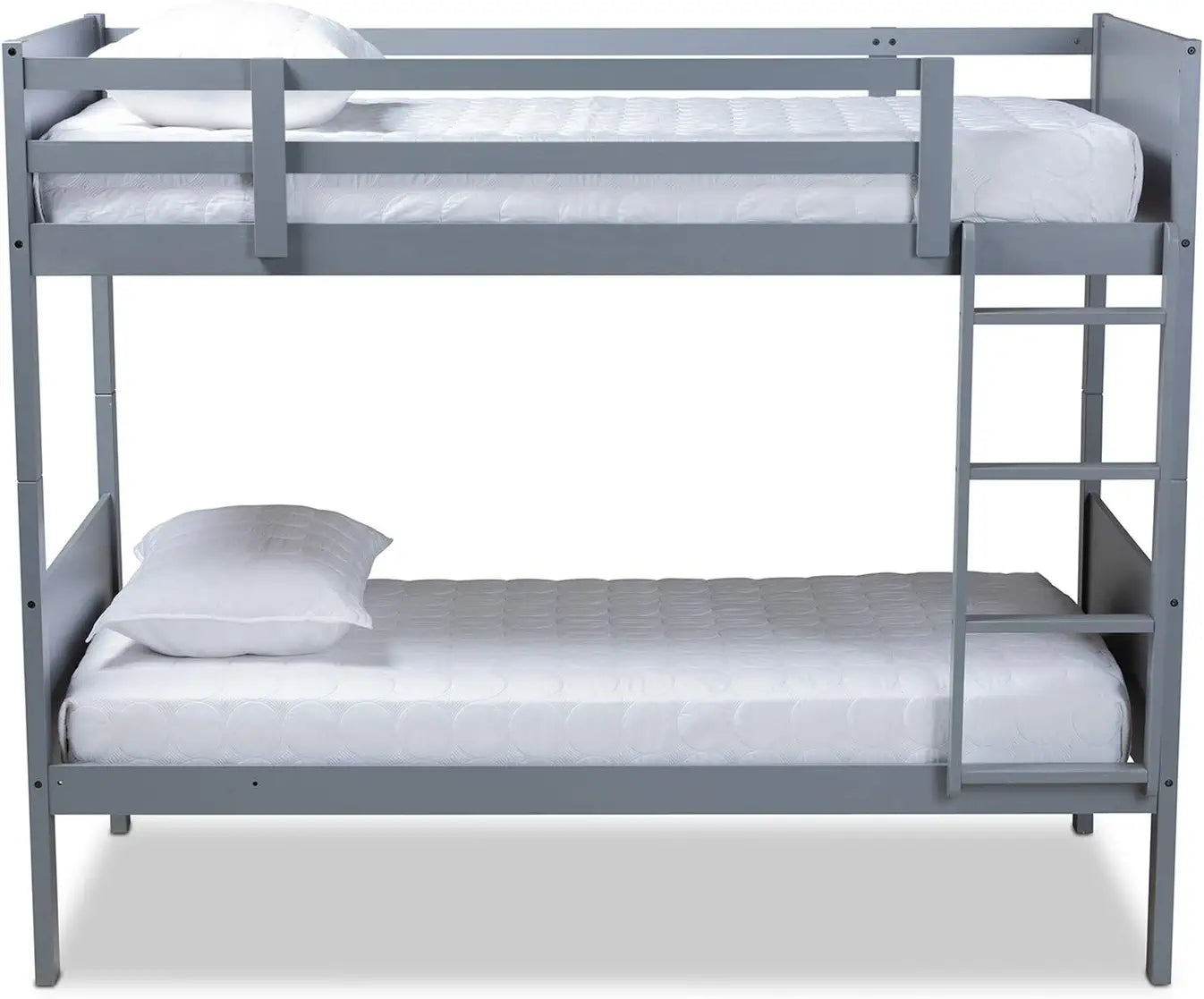 Baxton Studio Elsie Modern and Contemporary Grey Finished Wood Twin Size Bunk Bed