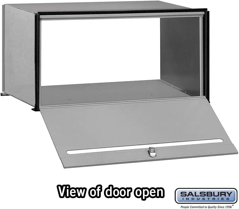 Salsbury Industries 2401 Data Distribution System Aluminum Box, 1 Door, Aluminum with Black Trim