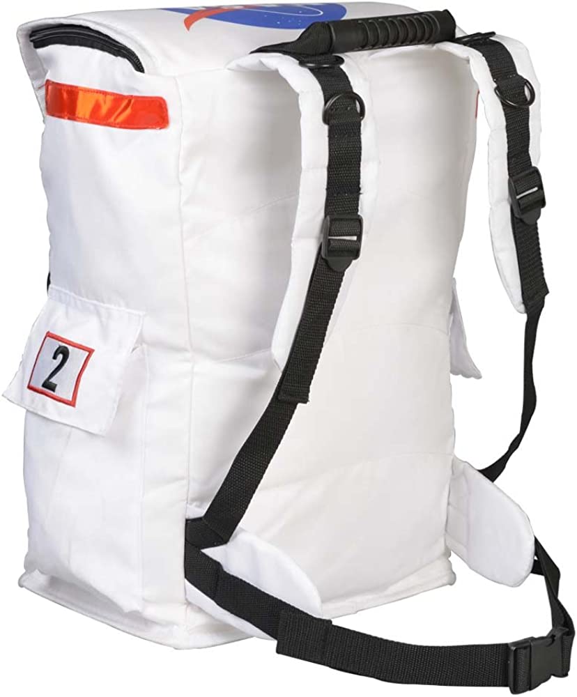 Aeromax Jr. Astronaut Backpack, White, with NASA patches