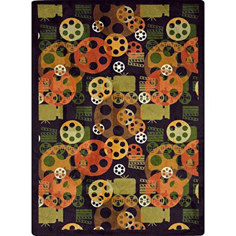Joy Carpets Any Day Matinee Blockbuster Theater Area Rugs, 64-Inch by 92-Inch by 0.36-Inch, Plum