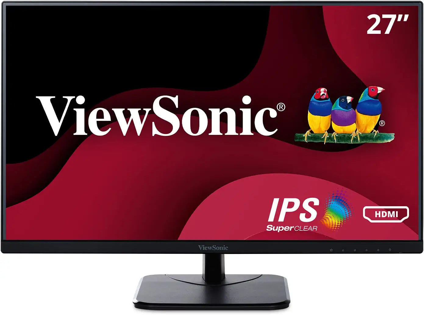 ViewSonic VA2756-MHD 27 Inch IPS 1080p Monitor with Ultra-Thin Bezels, HDMI, DisplayPort and VGA Inputs for Home and Office