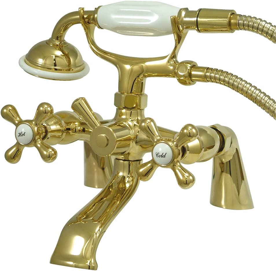 Kingston Brass KS267SB Kingston Clawfoot Tub Faucet, 4-5/8&#34; x 4-5/16&#34; (L) x 6-9/16&#34; (W) x 7-1/16&#34; (H), Brushed Brass