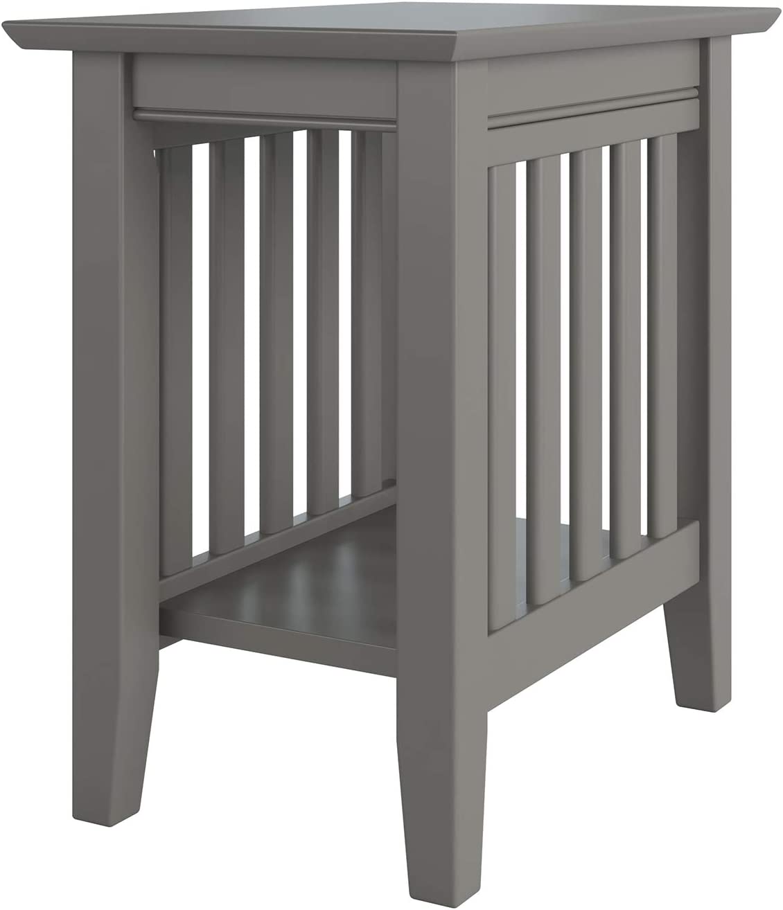AFI Mission Chair Side Table, (22&#34; x 14&#34;), Grey