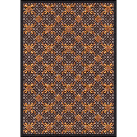 Joy Carpets Any Day Matinee Queen Anne Theater Area Rugs, 64-Inch by 92-Inch by 0.36-Inch, Brown