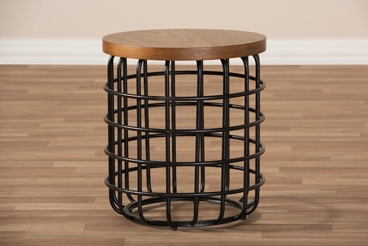 Baxton Studio Carie Rustic Industrial Style Accent Table