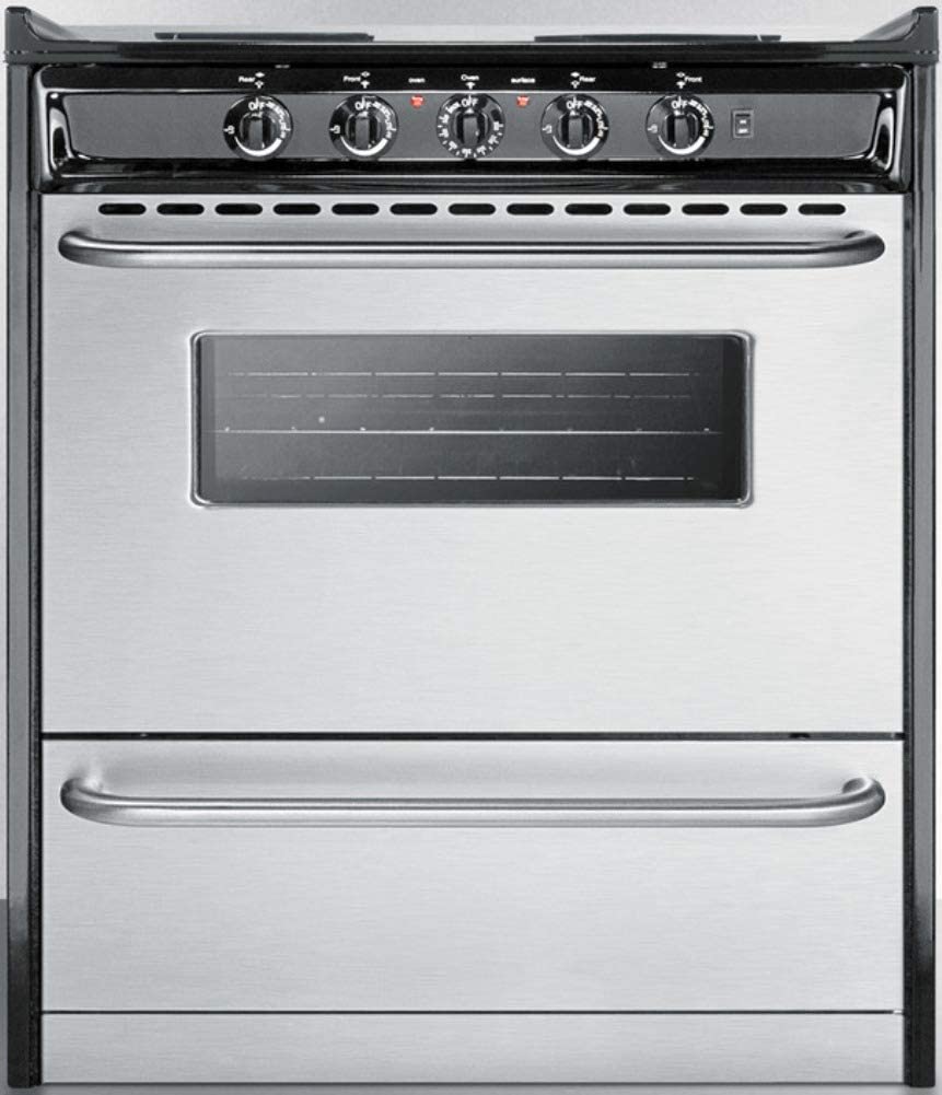 Summit TEM210BRWY Kitchen Cooking Range, Stainless Steel