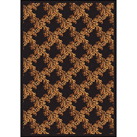 Joy Carpets Any Day Matinee Corinth Theater Area Rugs, 92-Inch by 129-Inch by 0.36-Inch, Brown