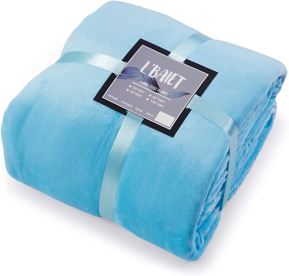 Blue Sherpa King Blanket 108inchx90inch Polyester