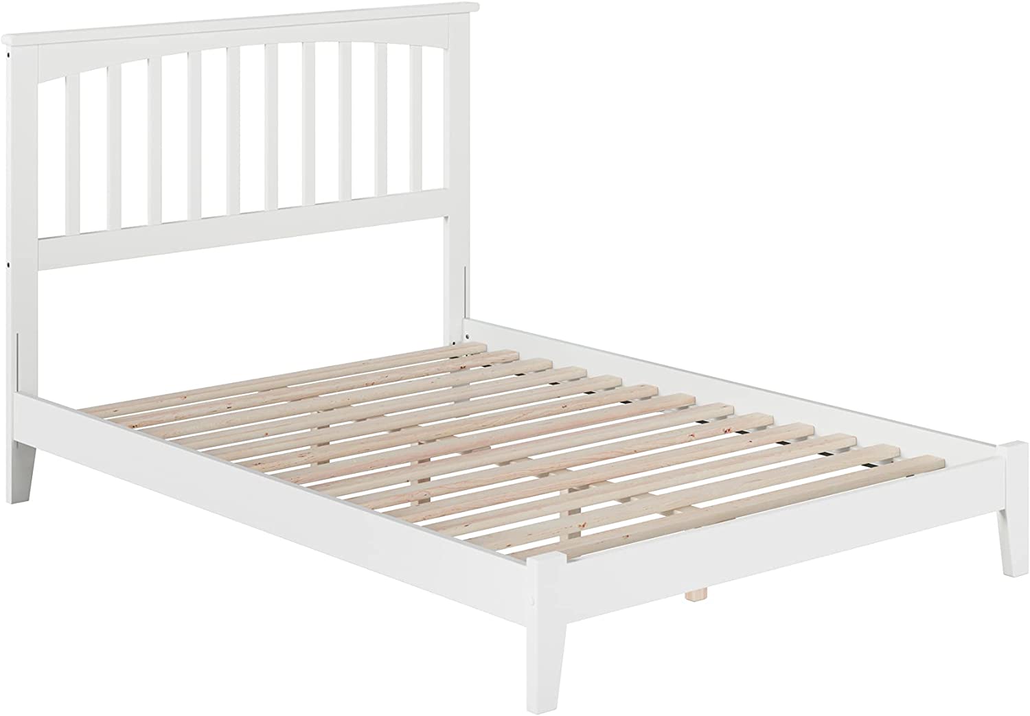 AFI Mission Platform Bed with Open Footboard and Turbo Charger, White