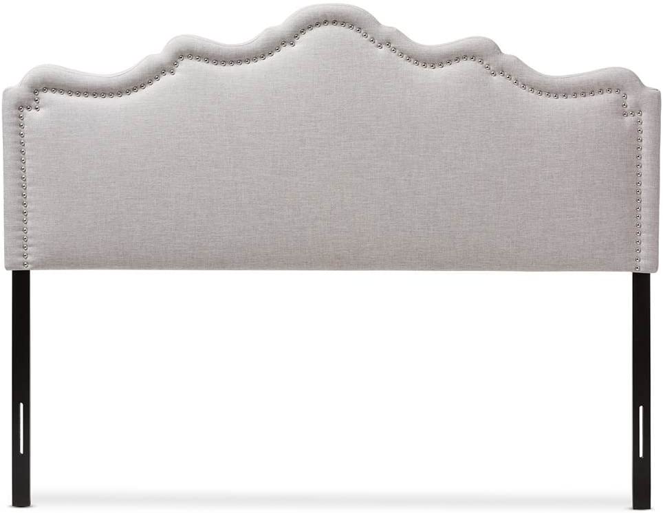 Baxton Studio Nadeen Modern and Contemporary Greyish Beige Fabric King Size Headboard