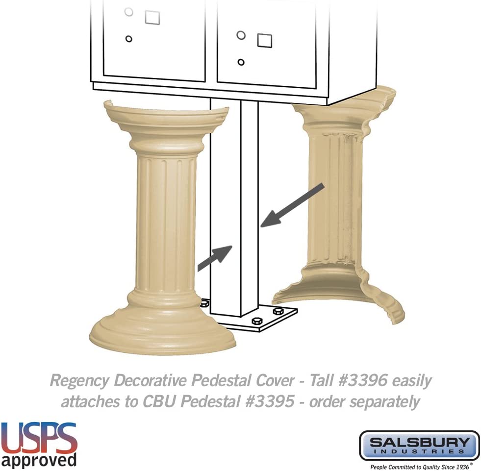 Salsbury Industries 3396SAN Regency Decorative Pedestal Cover Tall, Sandstone