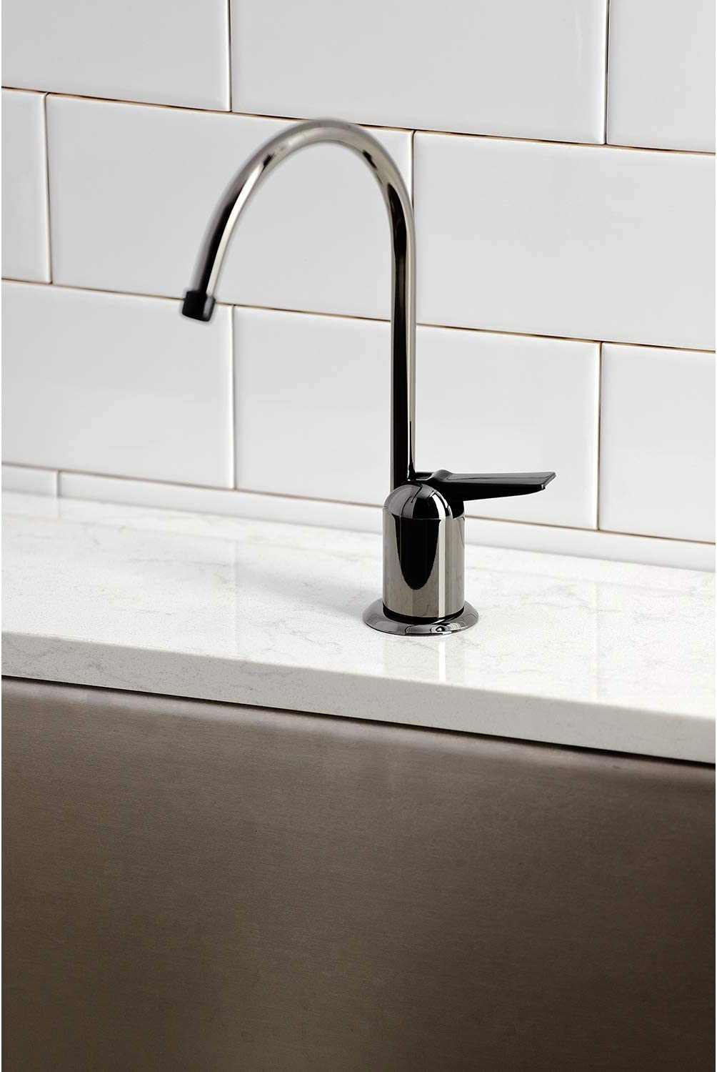 Kingston Brass NK6190 Onyx Water Filtration Faucet, Black Stainless Steel