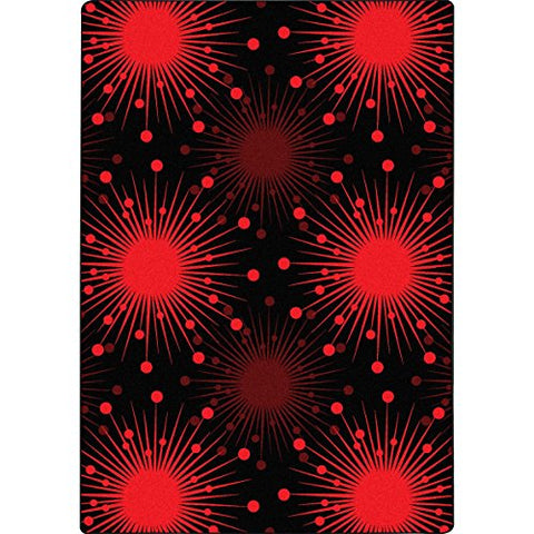 Joy Carpets Kaleidoscope - Whimsical Area Rugs Cosmopolitan, 78 x 109, Red