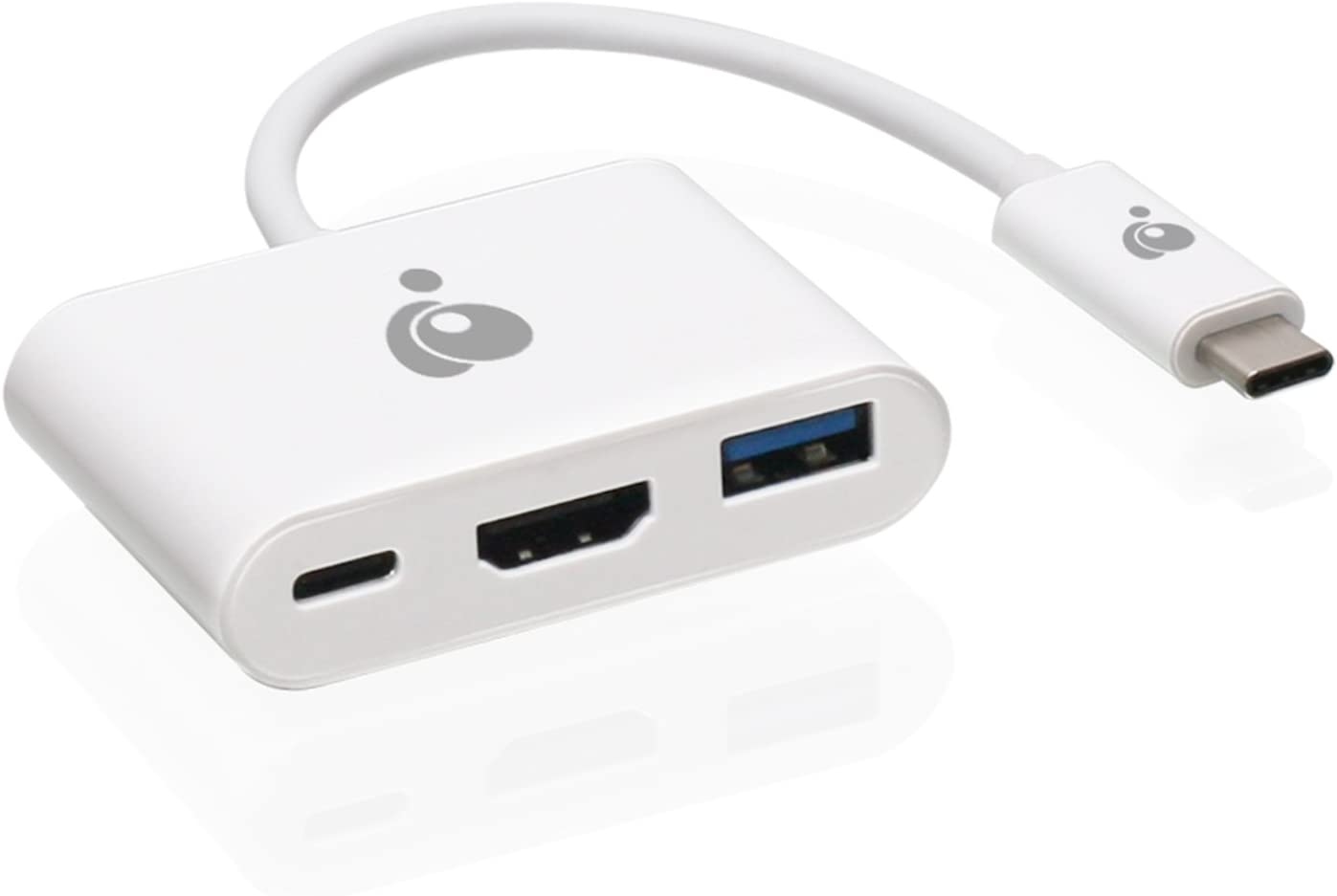 IOGEAR USB-C to 1 to 3 Adapter - 1 HDMI Out - 1 USB A Out - 1 USB-C - Power Delivery 100W - 4K@30Hz - MacBook Pro - iMac - Chromebook - More USB 3.0 Type-C Devices - GUC3C3H