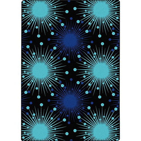 Joy Carpets Kaleidoscope - Whimsical Area Rugs Cosmopolitan, 78 x 109, Blue