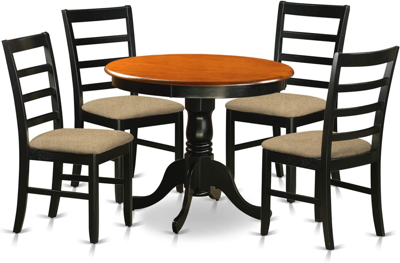 East West Furniture ANPF5-BLK-C Dining Table Set, 5-Piece