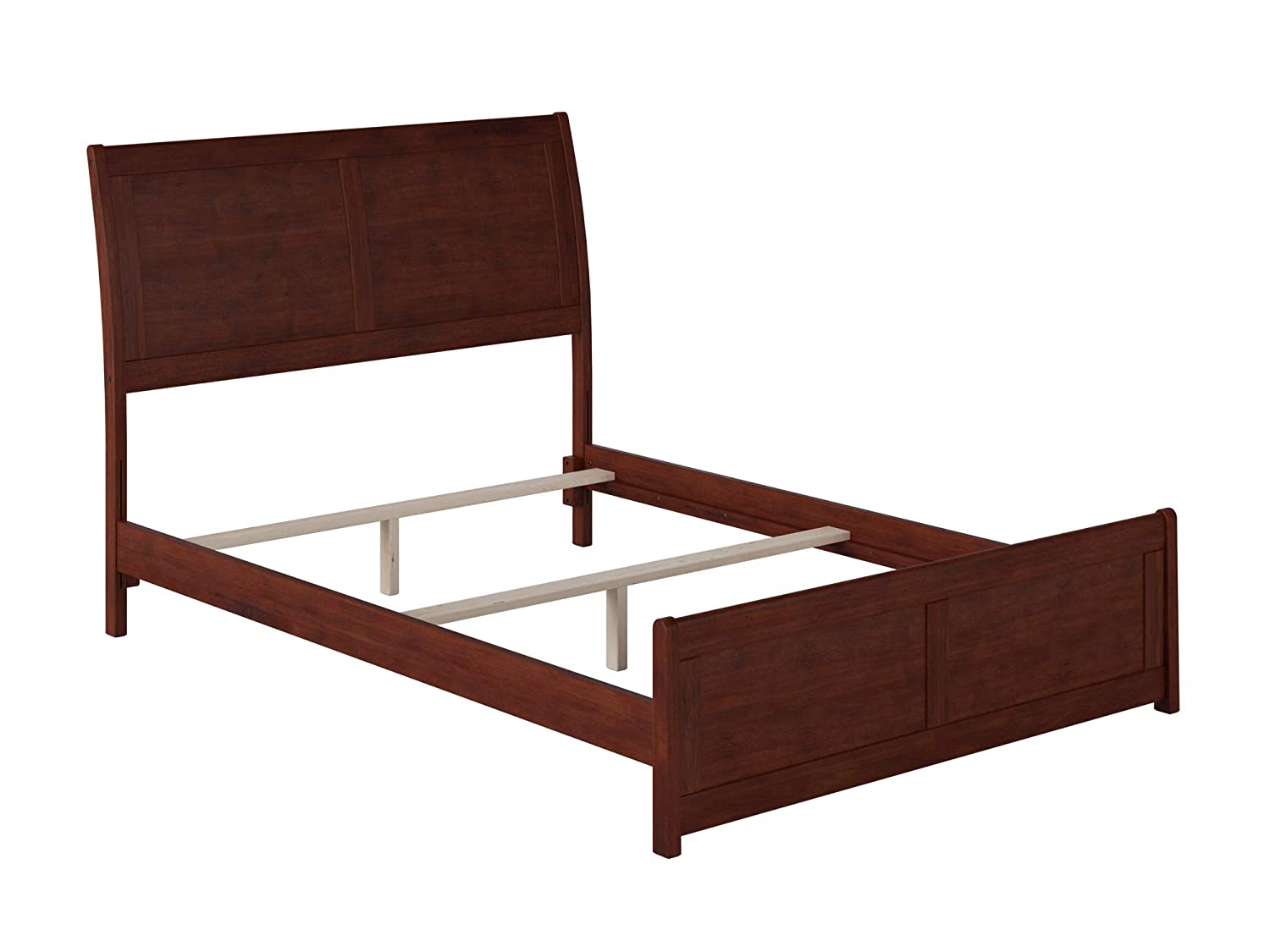 Portland Full Traditional Bed with Matching Footboard and Turbo Charger in Walnut