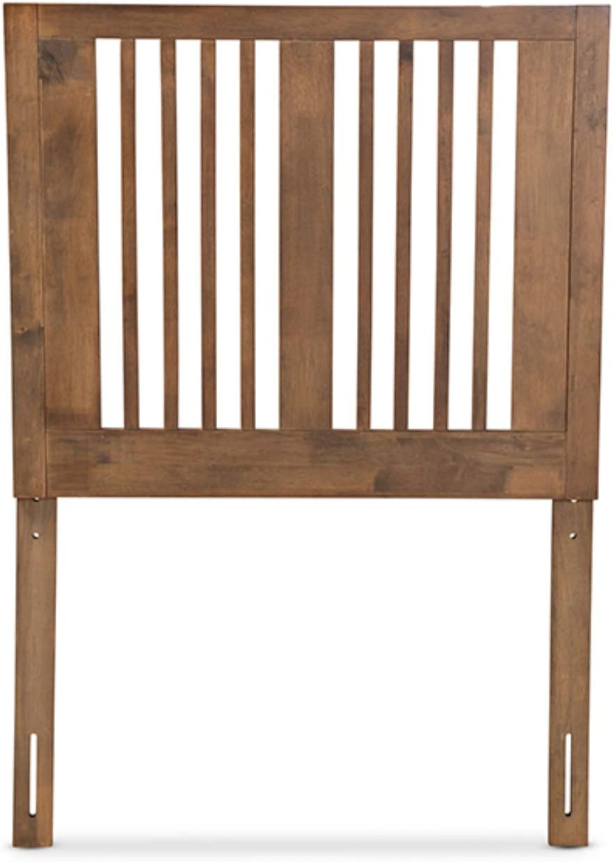 Baxton Studio Harena Modern and Contemporary Transitional Ash Walnut Finished Wood Twin Size Headboard