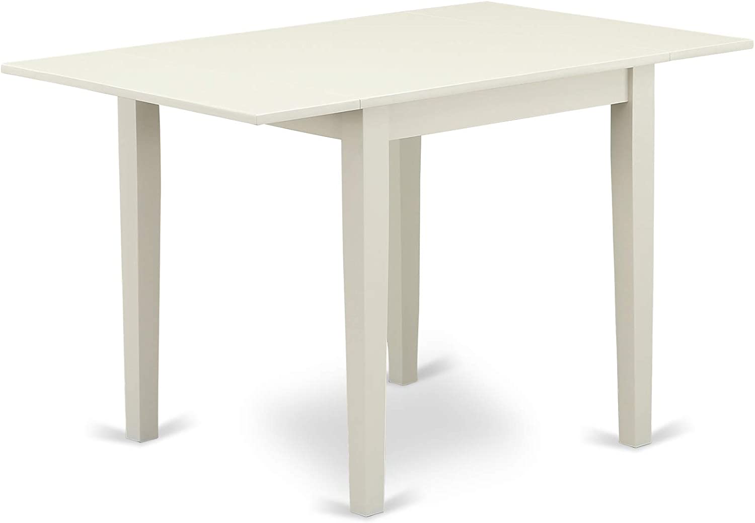 East West Furniture Dining Table Set, Linen White