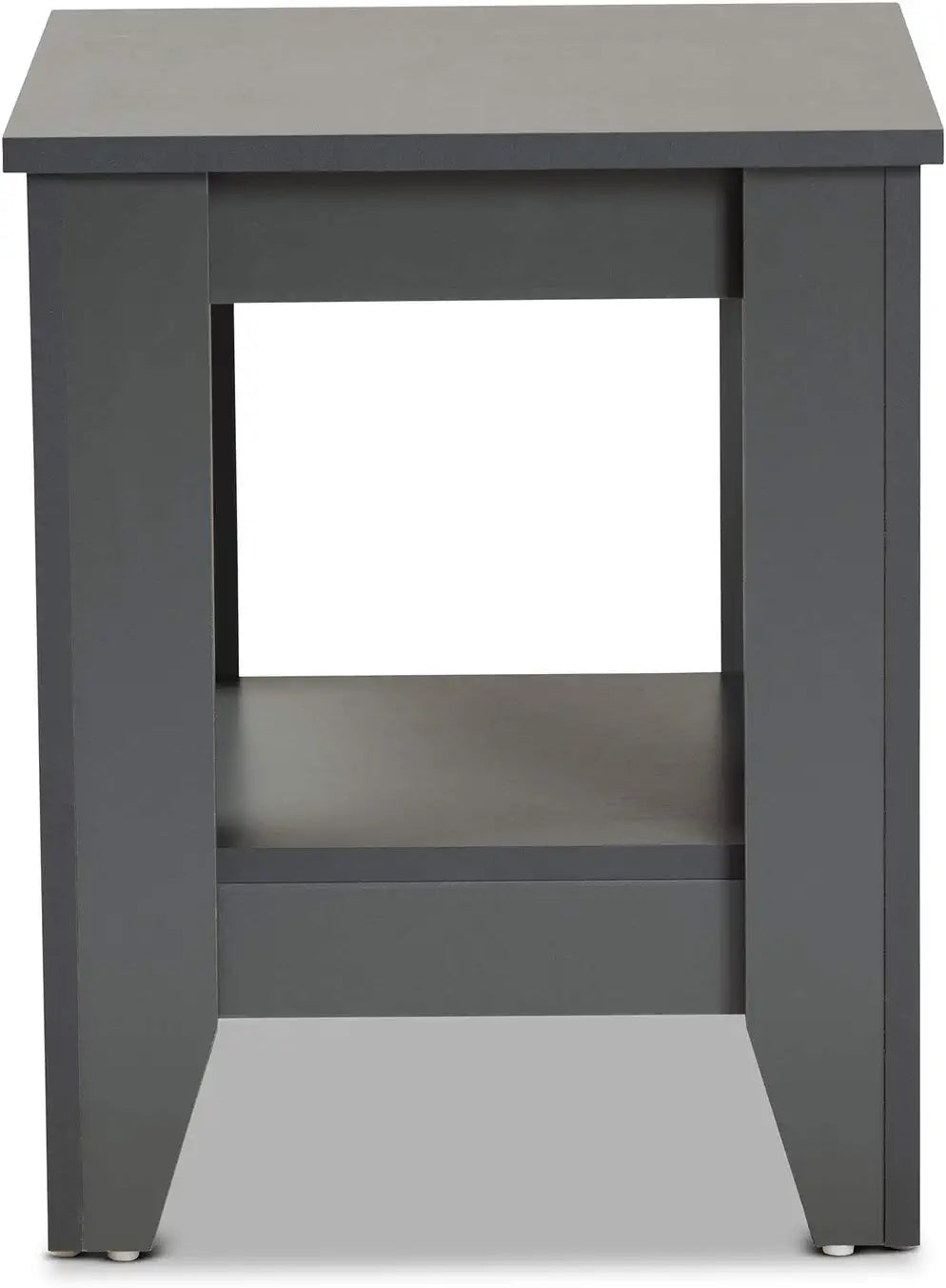 Baxton Studio Audra Modern and Contemporary Grey Finished Wood Living Room End Table