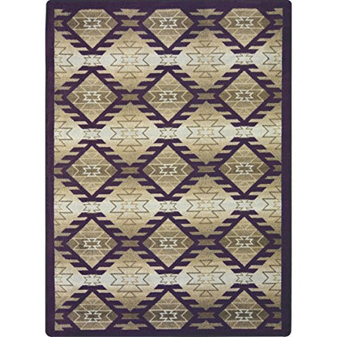 Joy Carpets Kaleidoscope Canyon Ridge Whimsical Area Rugs, 92-Inch by 129-Inch by 0.36-Inch, Twilight