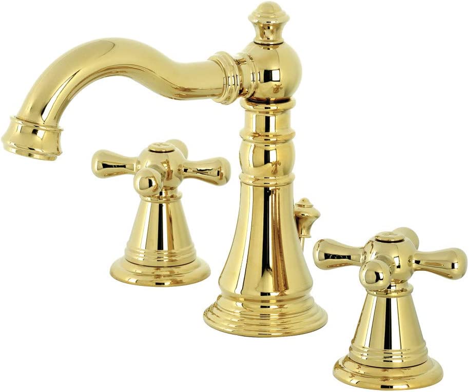 Kingston Brass FSC1972AAX American Classic Widespread Bathroom Faucet, Polished Brass