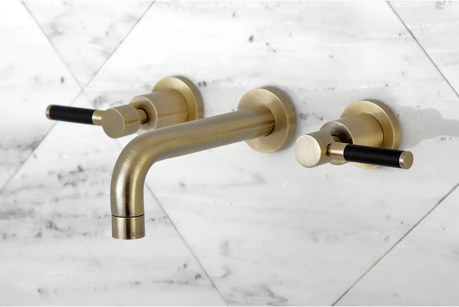 Kingston Brass KS8123DKL Concord 2-Handle Wall Mount Bathroom Faucet, Antique Brass