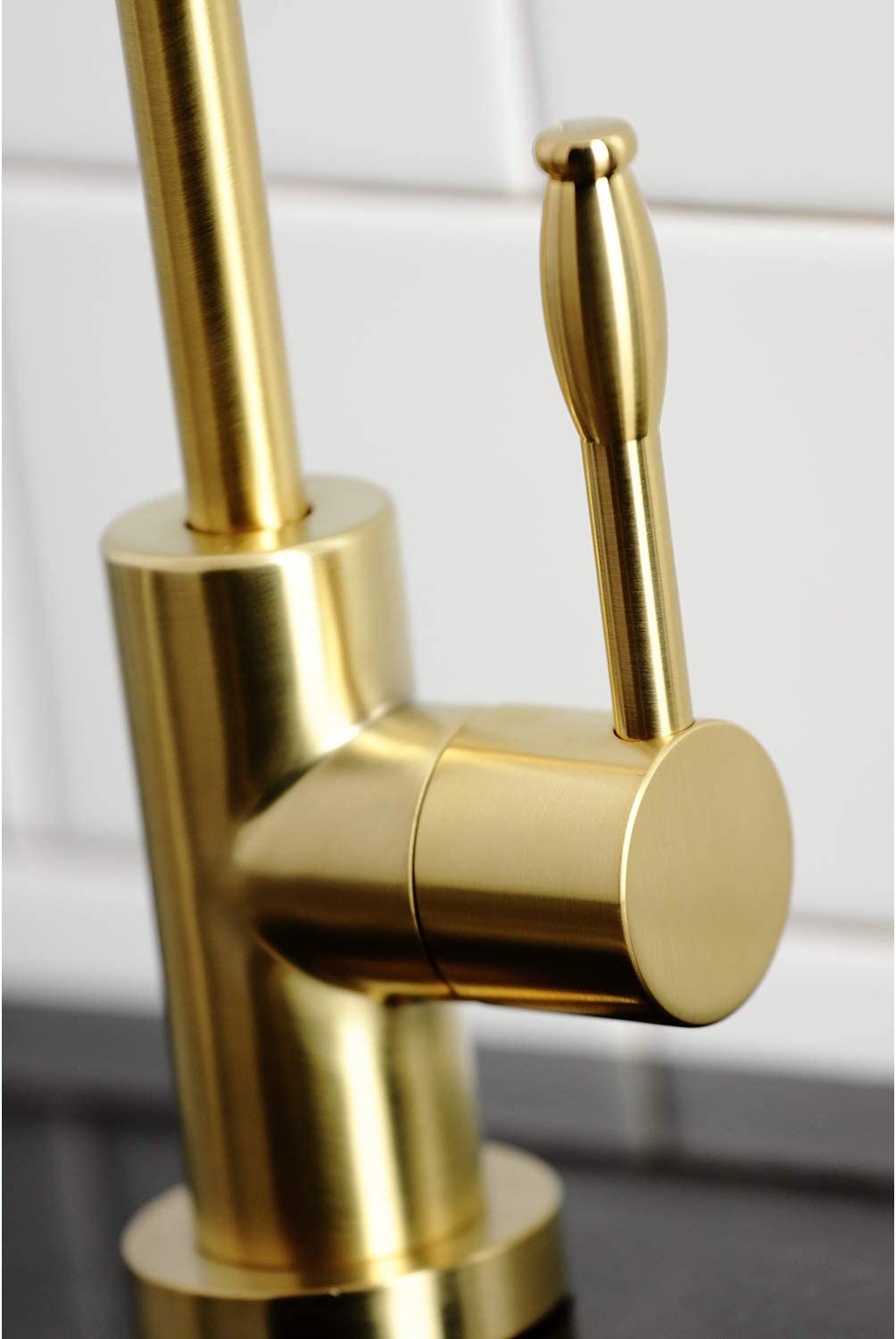 Kingston Brass KS8197NKL Nustudio Single-Handle Cold Water Filtration Faucet, Brushed Brass