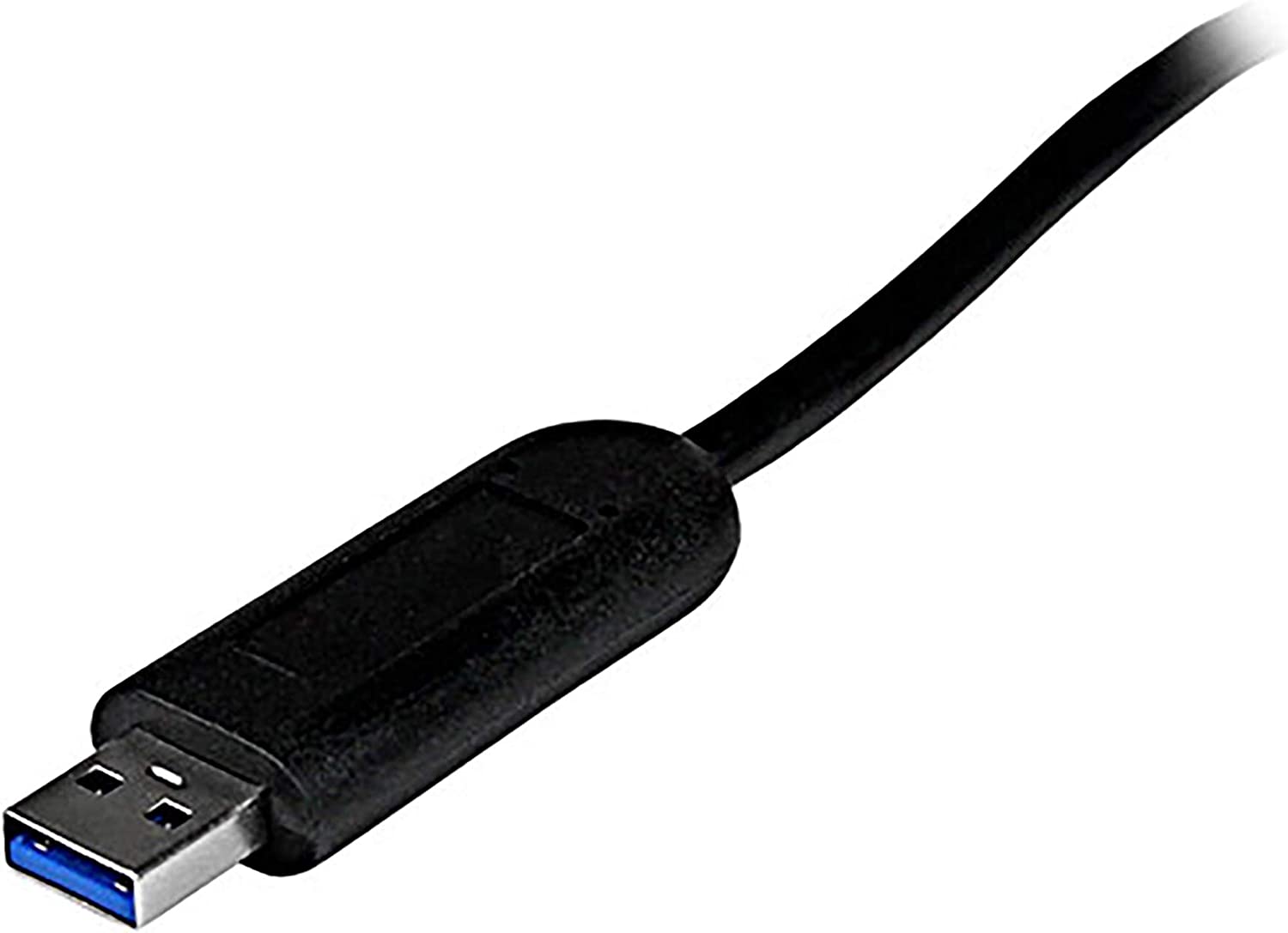 StarTech.com 4-Port USB 3.0 Hub with Built-in Cable - SuperSpeed Laptop USB Hub - Portable USB Splitter - Mini USB Hub (ST4300PBU3), Black