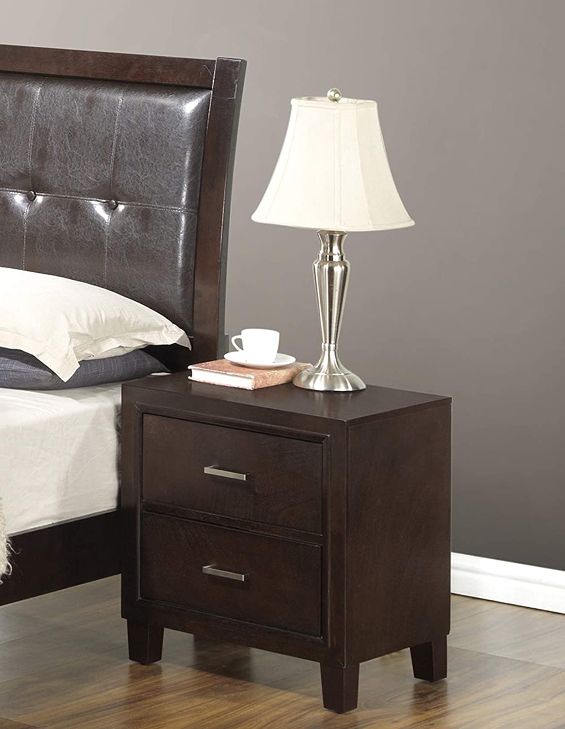 Glory Furniture 2 Drawer Nightstand Cappuccino