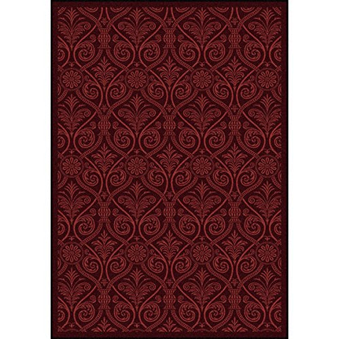 Joy Carpets Any Day Matinee Damascus Theater Area Rugs, 92-Inch by 129-Inch by 0.36-Inch, Burgundy