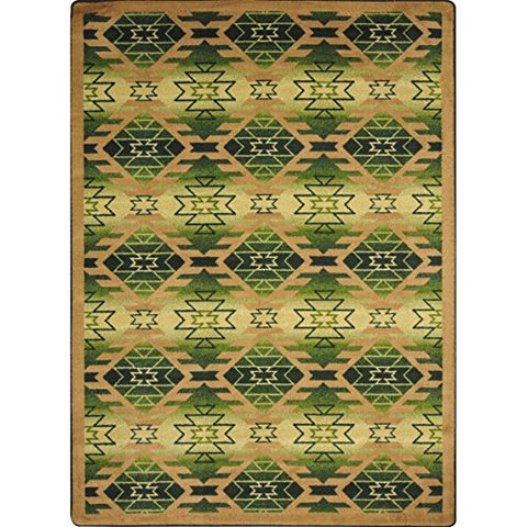 Joy Carpets Kaleidoscope Canyon Ridge Whimsical Area Rugs, 92-Inch by 129-Inch by 0.36-Inch, Cactus