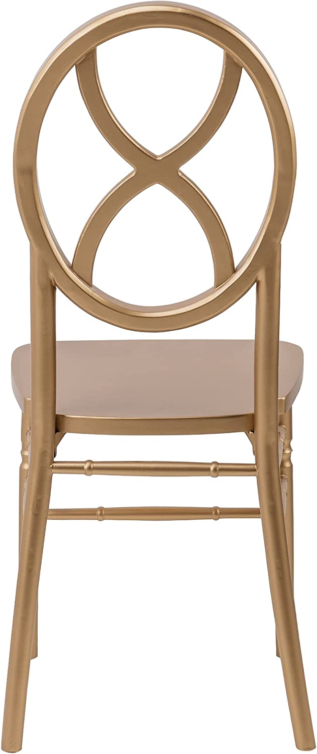 Commercial Seating Products Sandglass Gold Wood Chairs, 2-Pack