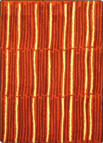 Joy Carpets Kid Essentials Cascade Teen Area Rugs, 92-Inch by 129-Inch by 0.36-Inch, Orange