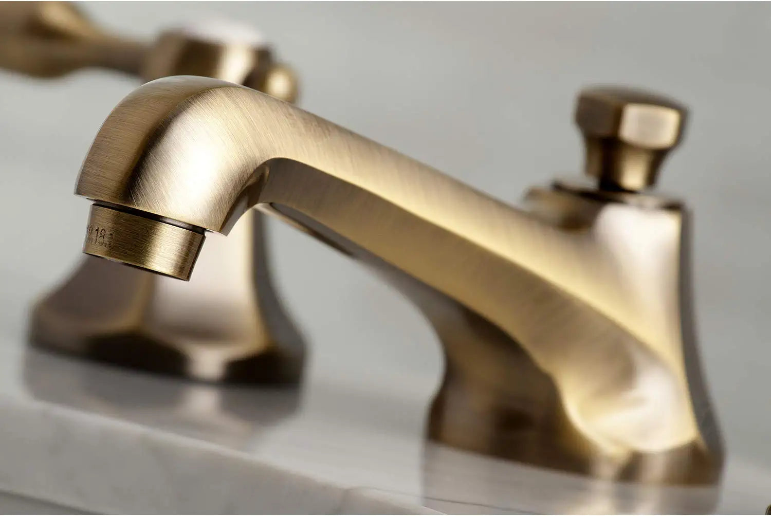 Kingston Brass KS4463TAL Tudor 8&#34; Widespread Bathroom Faucet, Antique Brass