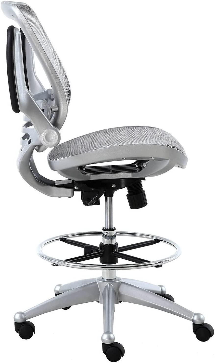 Harwick Evolve All Mesh Heavy Duty Drafting Chair - Platinum Finish