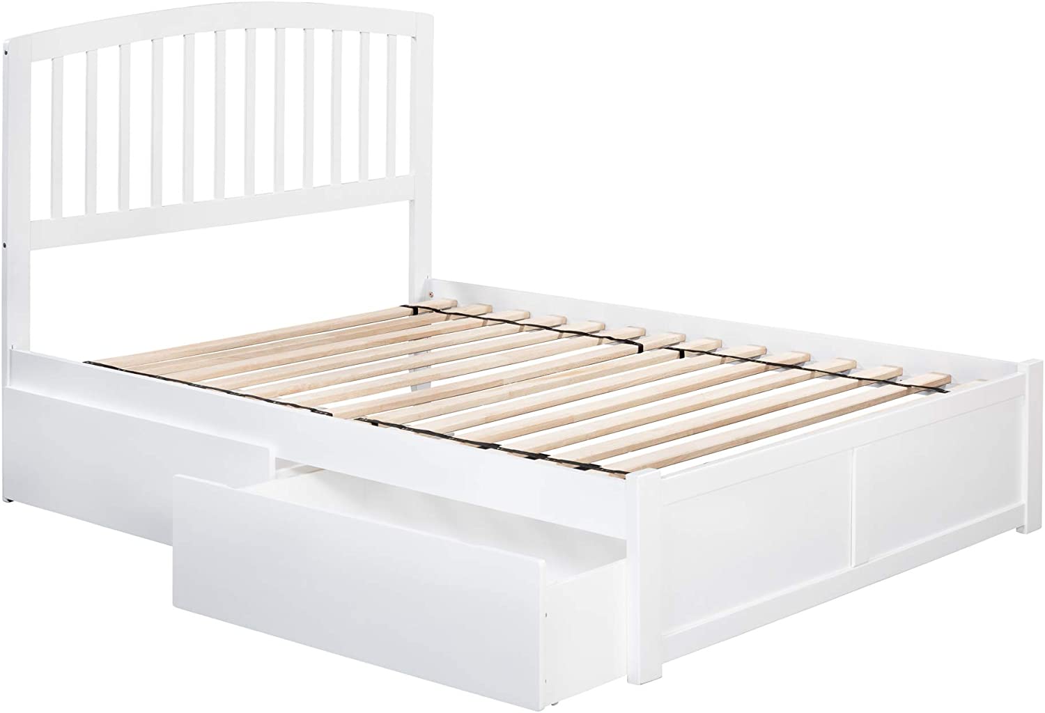 AFI AR8832112 Richmond Platform Bed with 2 Urban Bed Drawers, Full, White