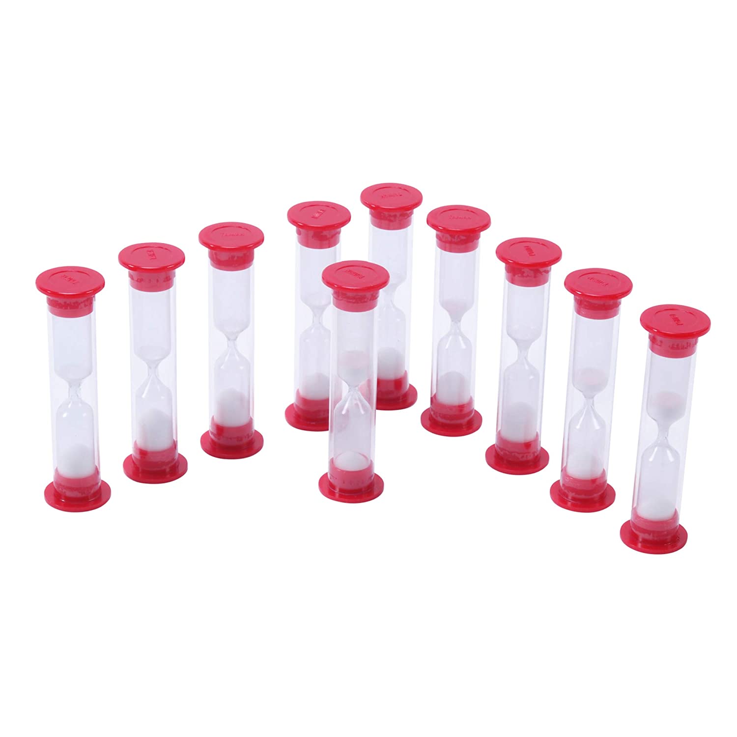 Learning ADVANTAGE-7656 Learning Advantage Sand Timers 1 Minute Red Set of 10, Red