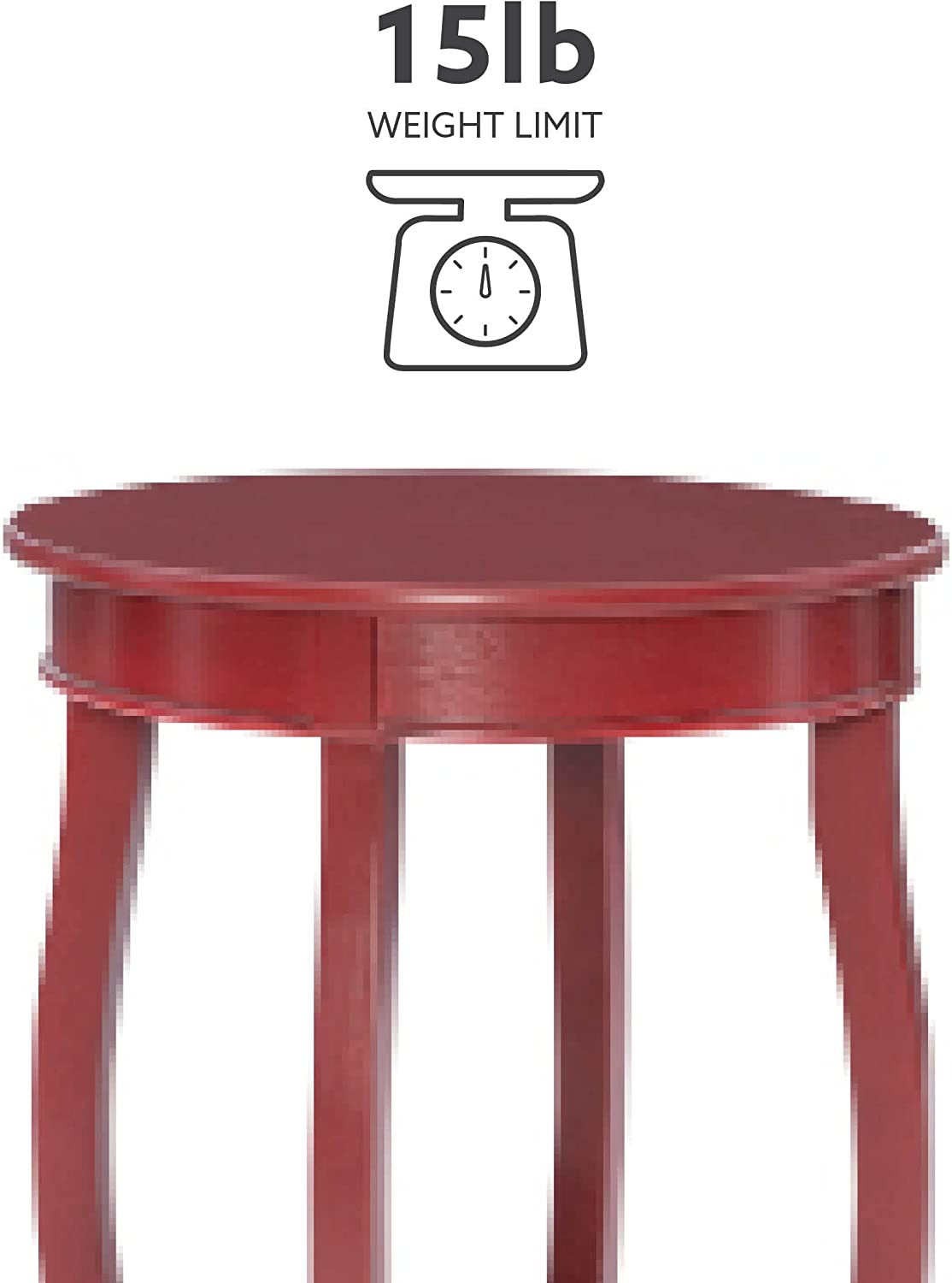 Powell Furniture Powell Round Shelf, Red Table