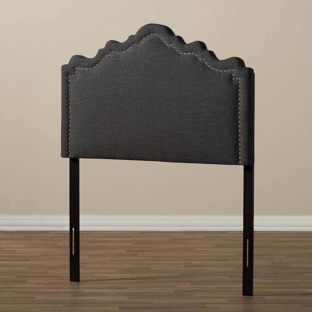 Baxton Studio Nadeen Modern and Contemporary Dark Grey Fabric Queen Size Headboard