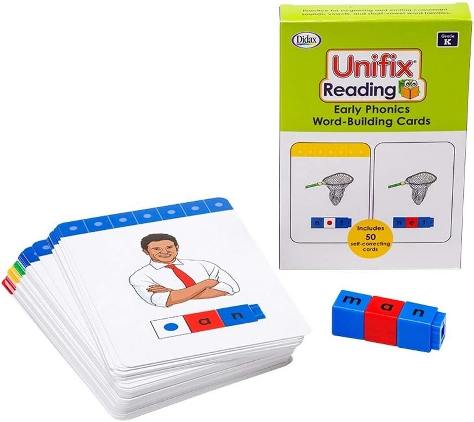 Didax Unifix Reading: Early Phonics Word-Building Cards