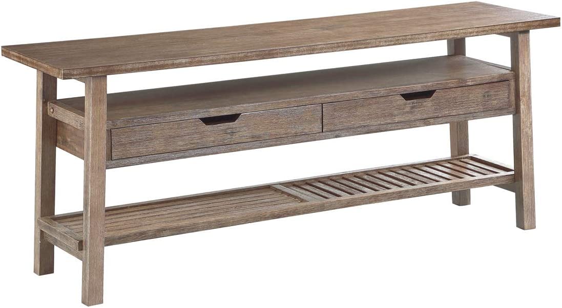 Boraam Sonoma TV Stand, Barnwood Wire-Brush